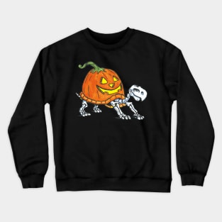 Pumpkin Turtle Skeleton Jack O' Lantern Crewneck Sweatshirt